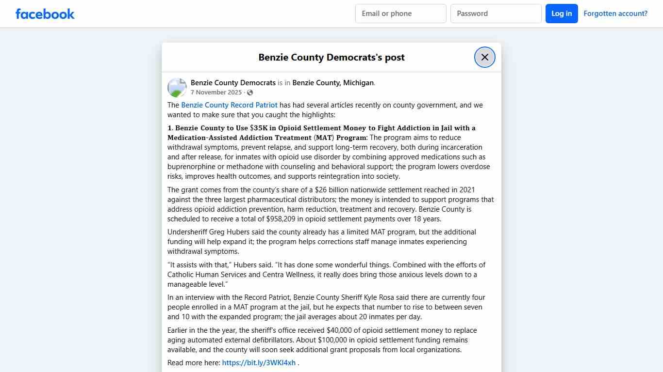 The Benzie County Record Patriot... - Benzie County Democrats Facebook